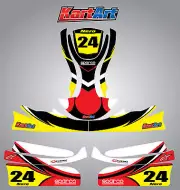 Tonykart OTK M2 go kart full custom KART ART sticker kit NERO STYLE / graphics
