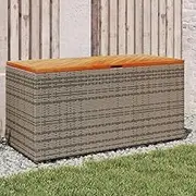 110x50x54 cm Outdoor Storage Box, Garden Storage Box with Removable Water Resistant Bag for Patio Furniture Cushions, Throw Pillows, UV Resistant, Grey