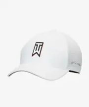 Nike Tiger Woods Fitted Hat S/M Small Medium White Dri-FIT ADV Club Cap NEW