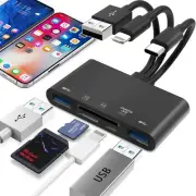 5-in-1 Memory Card Reader, USB OTG Adapter & SD Card Reader for iPhone/iPad, USB