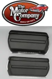 1971 Monte Carlo Front Armrest Bases COMPLETE W/ Chrome Backing Plate + Screws