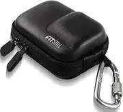 FiTSTILL Black PU Mini Carrying&Protective Hard Shell Travel Storage Case Compatible with DJI Osmo Action 5 Pro 4 Action 3 Camera,with Mountaineering buckle Action 5Pro/4/3 Accessories Kit