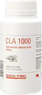 Gen-Tec Nutrition CLA 1000 Softgel Dietary Supplement Capsules, 90 Count
