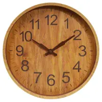 在飛比找PChome24h購物優惠-靜音木紋時鐘掛鐘-原木紋