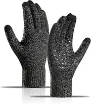 [Long Keeper] Winter Touchscreen Gloves - Women Men Touch Screen Warm Knitted Gloves Non Slip Driving Running Cycling Gloves