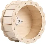 PERSELOSO Wooden Hamster Exercise Roller Wheel Quiet Running Wheel for Small Pets Sturdy and Durable Design for Hamsters Hedgehogs and Squirrels Interactive Play