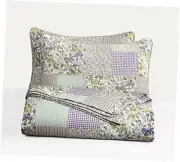 Daisy 3-Piece Printed Patchwork Quilt Set - Purple Butterfly Botanical Candy