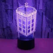 3D Colorful Table Lamp 7 Color Changing Acrylic Night Light Decorative Christmas Gifts Touch + Remote Control with Black Base