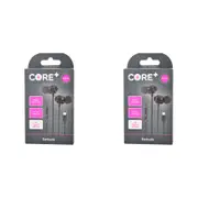 2PK Core Type-C In-Ear Earphones/Earbuds Music/Calls Wired w/ Mic 1.2m Black