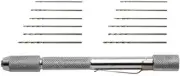 Excel Mini Pin Vise w/ 12 Assorted Drill Bits Model Kits Craft Tool Hobby Twist
