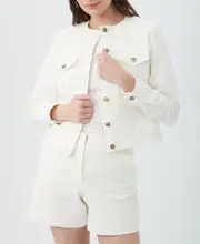 Trina Turk Gail Jacket in Whitewash at Nordstrom, Size Medium