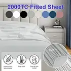 2000TC Ultra Soft Fitted Sheet Microfiber Single/Double/Queen/King Bedding Linen