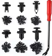 LivTee 120pcs Retainer Clips Push Type Fasteners 6.3mm 8mm 9mm 10mm Expansion Screws Replacement Kit Bumper Push Rivet Clips with Remover Tool