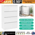 Sideboard Cupboard Cabinet Storage Hallway Engineered Wood Organiser 4 Drawers