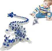 Flexible Three-Dimensional Printed Dragon Statue - Realistic Glowing in The Dark Dragons Figurines Fidget Toy,Flexible Joint Dragon Figurines for Living Room, Children's Room, Shelf