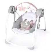 Ingenuity Baby/Infant 0m+ Swing Swing/Rocker Chair w/ Toys Audrey PS Update Pink