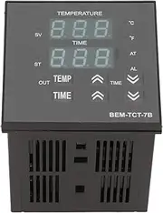 Heat Press Temperature Controller, Thermostat Time Digital Display K Type Input Temperature Controller for Heat Press Machine 100‑240V