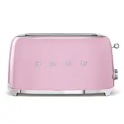 Smeg Retro Style 4 Slice Toaster Extra Wide - Pastel Pink