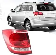 Tail Lights Assembly Compatible with Dodge Journey 2011 2012 2013 2014 2015 2016 2017 2018 Led Rear Tail Light Lens Brake Lamp with Bulb Left Driver Side LH 68078465AD CH2804105­