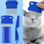 FUYIHGL 4Pcs Flea Comb for Cats & Dogs | 4 Styles Included, Ideal for Kittens, Puppies