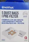 Geniune Nilfisk Bravo Vacuum Cleaner Bags 5 Pack + Pre Filter - VAC 'N' SAVE