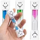 Kids Teeth Brushing Timer Hourglass Smile Face Sand Clock for Kitchen Cooking