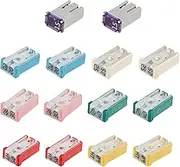 14Pcs Car Fuses Assortment Kit 15-60A Replacement Fuses for Car/RV/Truck/Motorcycle Provide Car Protection