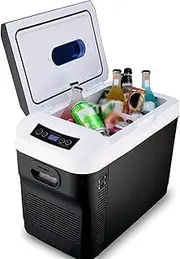 Car Mini Refrigerator, 12V Dual Temperature Control Large-Capacity Cooler, Can Cool Or Heat and Provide A Compact Refrigerator, Suitable for Driving, Traveling, Outdoor