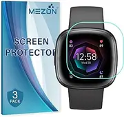 [3 Pack] Ultra Clear Screen Protector TPU Film for Fitbit Sense 2 – High Protection, Shock Absorption (Fitbit Sense 2, Clear)