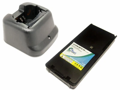 Battery & Charger for Icom IC-V82 IC-F3GS IC-F3GT IC-F22 BP-209N IC-F12S