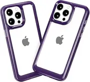 CasurvivePro Case Compatible with iPhone 15, Case for Women, Clear TPU Case with Fashion Painted Designs, Slim Soft Shockproof Phone Cases for iPhone 15 Solid Color Purple
