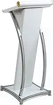 Floor Lectern Podium Lectern Podium Stand, Lectern Podium Stand,Lectern Podium Stand,Podium Stand, Professional Lectern with Wide Reading Surface, School Office Speech Chur,White-47x47x110c