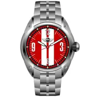 在飛比找momo購物網優惠-【MINI SWISS WATCHES】石英錶 45mm 紅