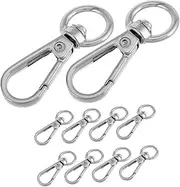 SHINEOFI 10pcs Detachable Keychain Buckle Multi Functional Mobile Phone Lanyard Clasp with Durable Metal Swivel Snap Hook for Keys Charms and Accessories Convenient Portability