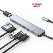 USB C Hub 7 in 1 4K Type C Docking Station HDMI SS SD/TF PD iPhone 15/16