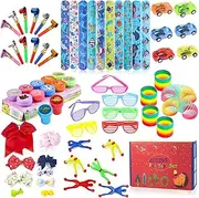 ZCOINS Kids Party Bag Fillers,Slinky,Stampers,Pullback Cars,Shutter Shades,Climber Men,Blowout and More Party Favors for Girls Boys Party Pinata Birthday Return Gift