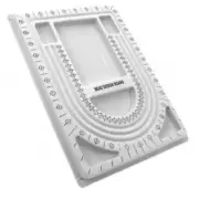 3 Flocked Bead Stringing Boards Beading Organizing Sorting Tray Thread Tool