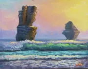 Original oil painting ocean waves - Twelve apostles GOR