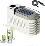 Mini Portable Ice Maker Machine - 8 Cubes in 10 Mins, Dual Mode (Hollow/Solid Ice), 12V Car & AC Powered, Low Noise, Easy Clean -for Car, Office, Dorm, Camping,Purple