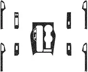 ATATNK Car Interior Sticker Compatible for Toyota Highlander Kluger XU50 XU70 2015-2025Lifting Window Panel Decal Gear Panel Inner Door HandleFilm(FlashPointBlack21-25)