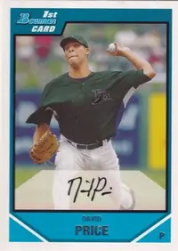 在飛比找Yahoo!奇摩拍賣優惠-DAVID PRICE 1st Bowman BASEBAL