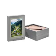 Nicola Spring Photo Frames with 4" x 6" Mount - 5" x 7" - Grey - Pack of 5