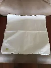 Set 6 Off White Cotton Square Placemats Embroidered Scalloped Edge BNWT