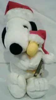 17” Applause Peanuts Holiday Snoopy Hugging Woodstock Plush