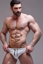 [K031] Handsome Man Cute Male Model Showing Off Body Physique Art Photography