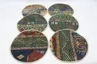 6 pieces handwoven table mat, gift for her, dining table, 12x12 tableware No: 7