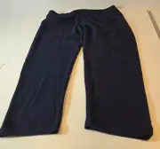 Xersion Fleece Sweatpants Men's 6XL Loose Fit Open Bottom Navy Blue NWT
