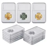 10-Pack 33mm Coin Slab Display Holder, Clear Acrylic Storage Case for U.S. 1 ...