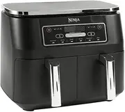 Ninja Foodi Dual Zone Air Fryer, 2 Basket Airfryer, 7.6L XL Large Drawer Capacity, 6 Functions, Non Stick Ceramic, AF300ANZ, Grey