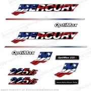 Fits Mercury 225 hp Optimax Racing Decal Kit - Custom Flag